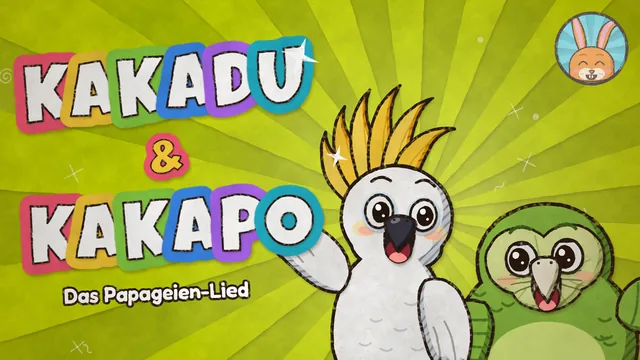Der weiße Kakadu mit gelber Haube und der grüne Kakapo